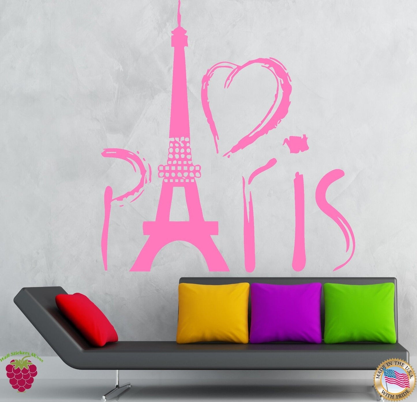 Paris Eiffel Tower Europe Tourist  Mural  Wall Art Decor Vinyl Sticker (z706)