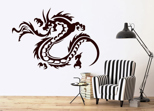 Decor Wall Sticker Vinyl Decal Flame Dragon Claws Horn Tail  Body Gyrus (n033)