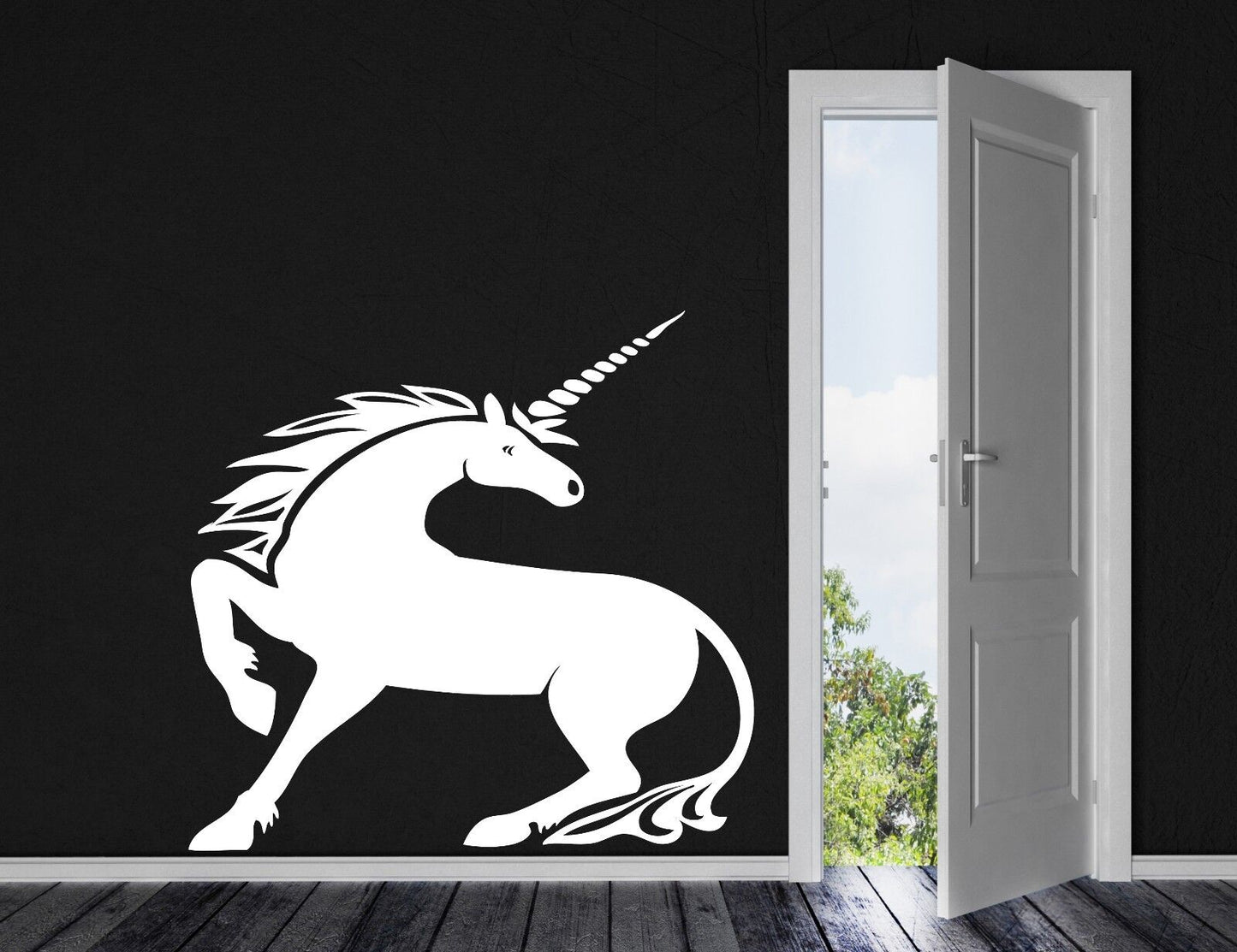 Decor Wall Sticker Vinyl Decal Unicorn Fairytale Fictional Animal Magic (n039)