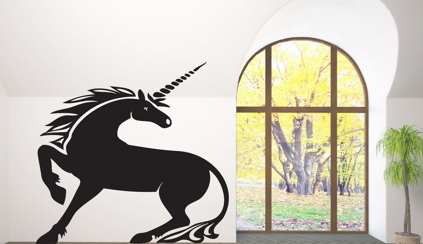 Decor Wall Sticker Vinyl Decal Unicorn Fairytale Fictional Animal Magic (n039)