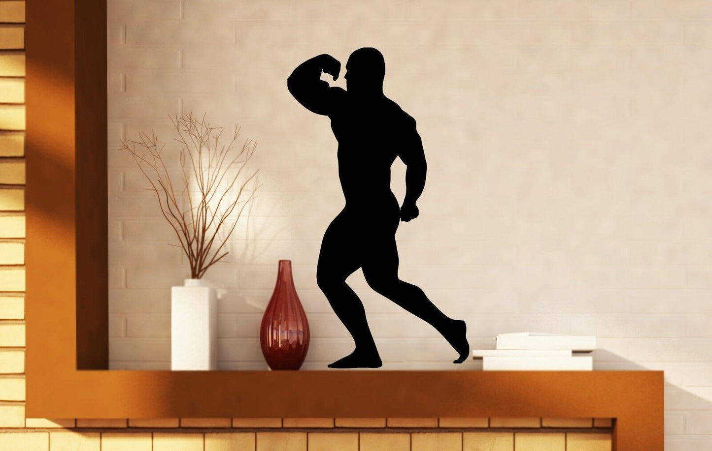 Wall Stickers Vinyl Decal Dodybuilder Athlete Fitness Fortitude Sport (n040)