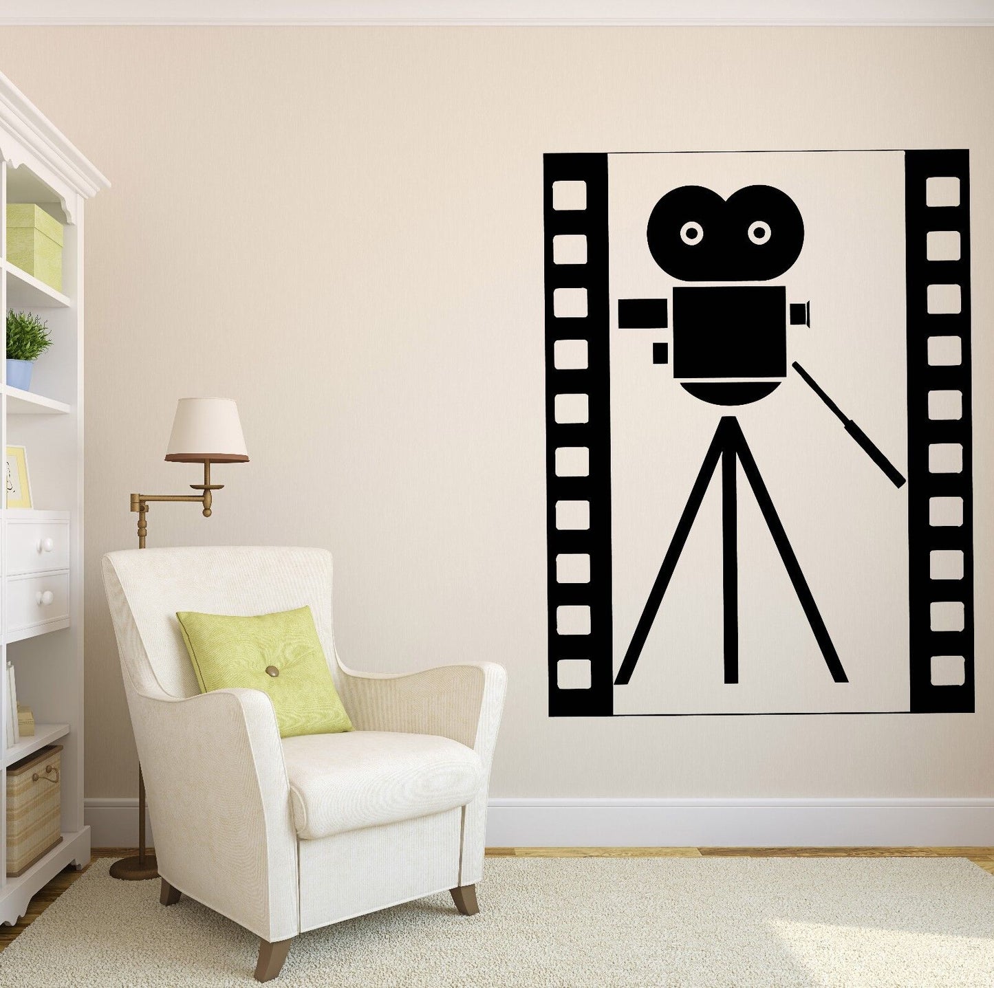 Wall Vinyl Sticker Decal Abstract Vintage Film Camera Symbol Hollywood (n041)