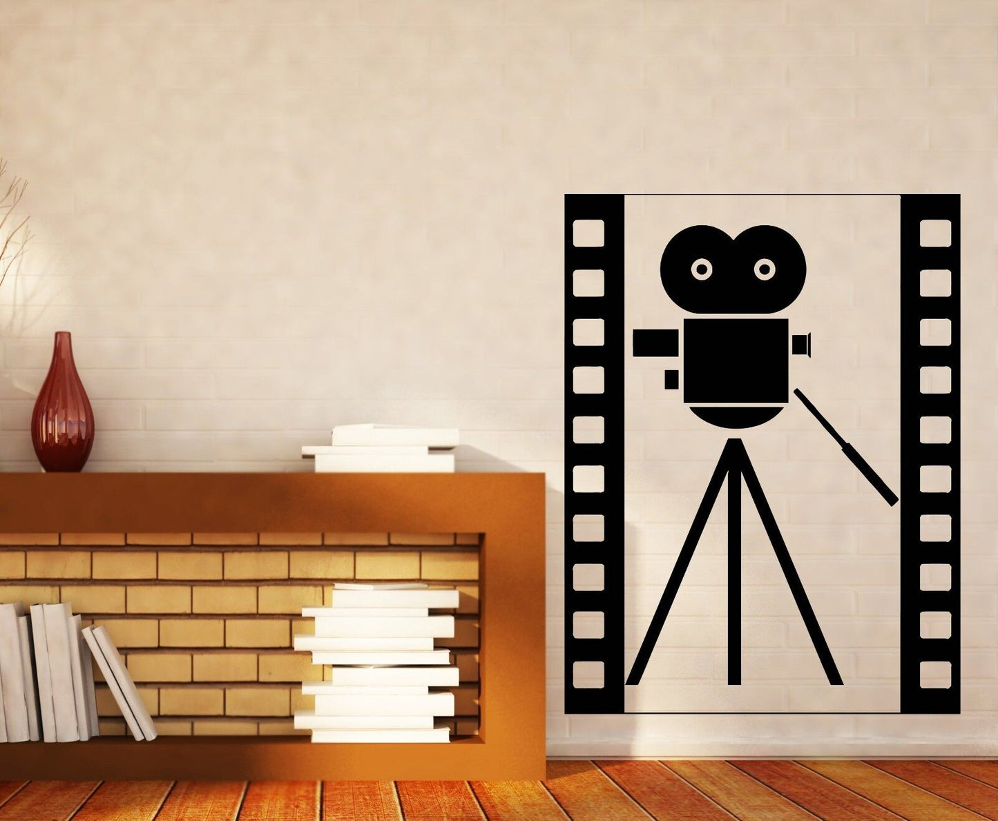 Wall Vinyl Sticker Decal Abstract Vintage Film Camera Symbol Hollywood (n041)