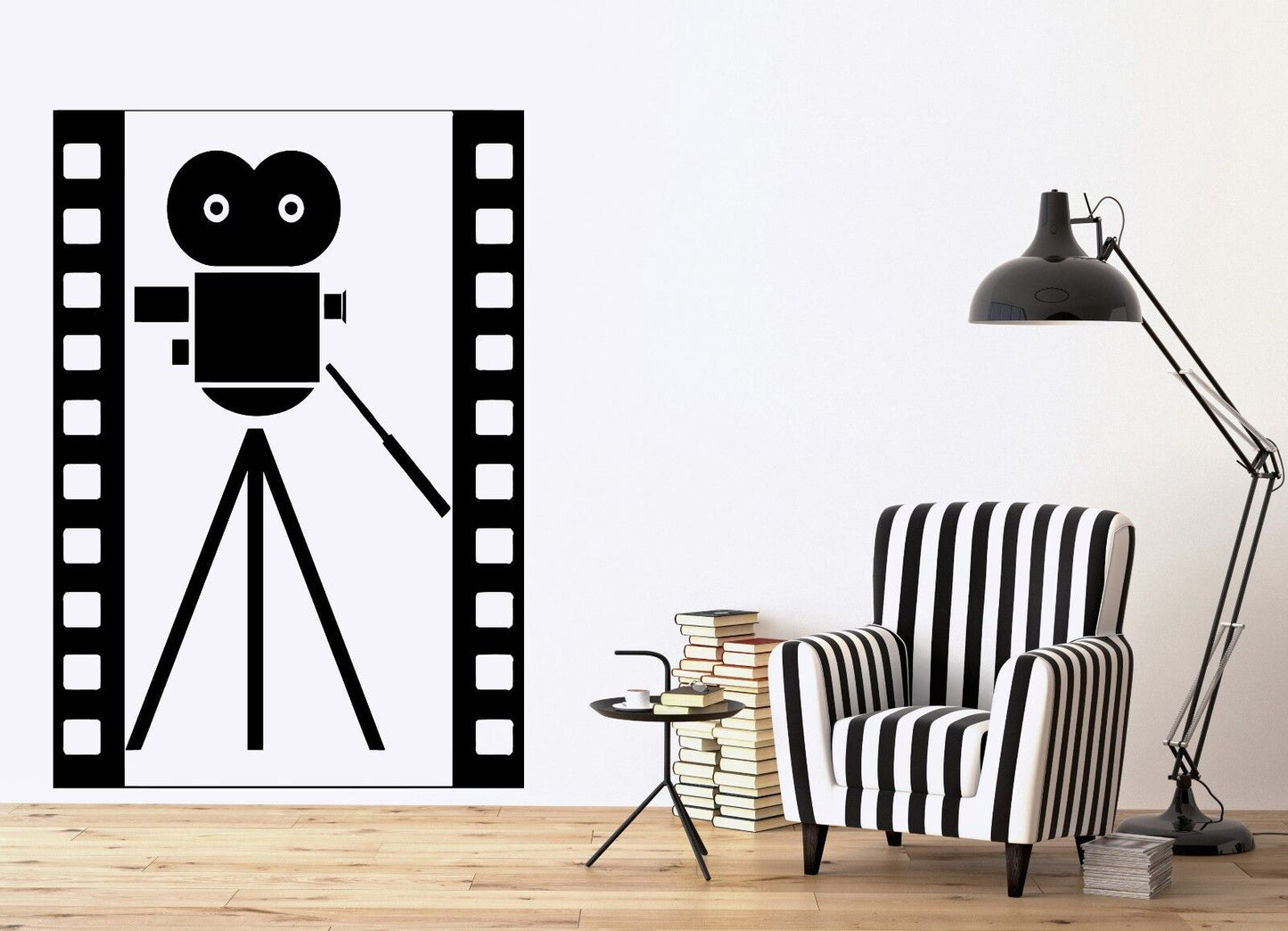 Wall Vinyl Sticker Decal Abstract Vintage Film Camera Symbol Hollywood (n041)