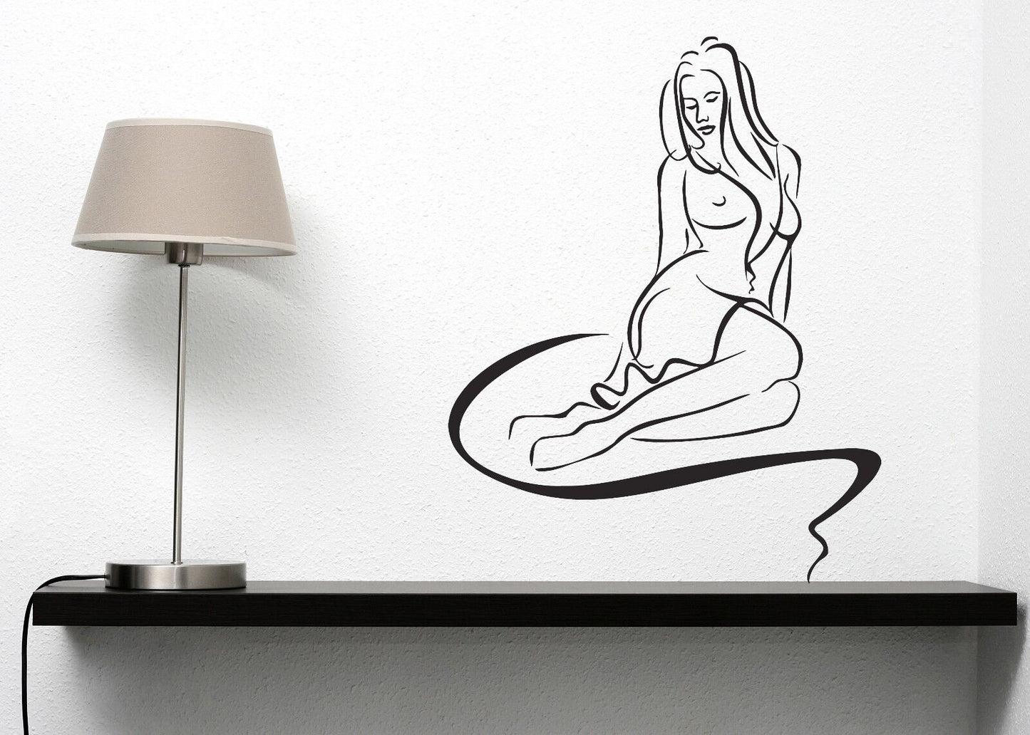 Wall Vinyl Sticker Decal Beauty Salon Beautiful Hair Sexy Woman Decor (n043)