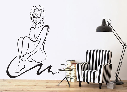 Wall Vinyl Sticker Decal Beauty Spa Salon Beautiful Hair Sexy Woman Decor (n044)