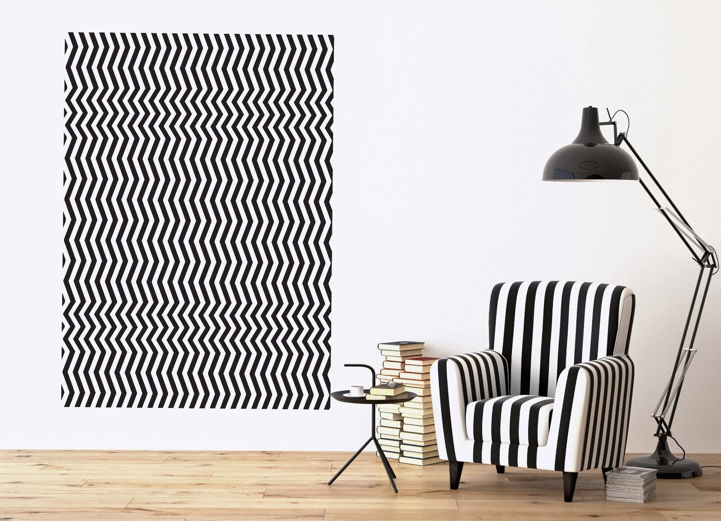 Wall Sticker Vinyl Decal Striped Rug Trick Eye Optical Illusion Decor (n046)