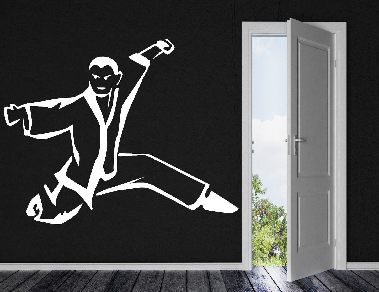 Wall Vinyl Sticker Decal Decor Samurai Ninja Warrior Knight Eastern Fight (n052)