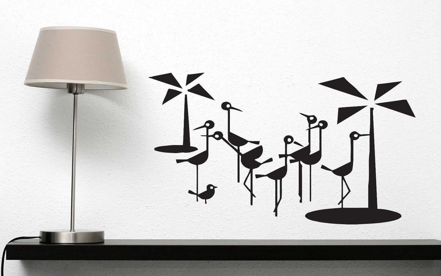 Wall Sticker Vinyl Decal Hummingbird Ostriches Flamingo Palm Tree  (n061)