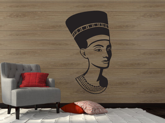 Autocollant mural en vinyle Néfertiti Pharaon Reine égyptienne ancienne Histoire Art (n070)