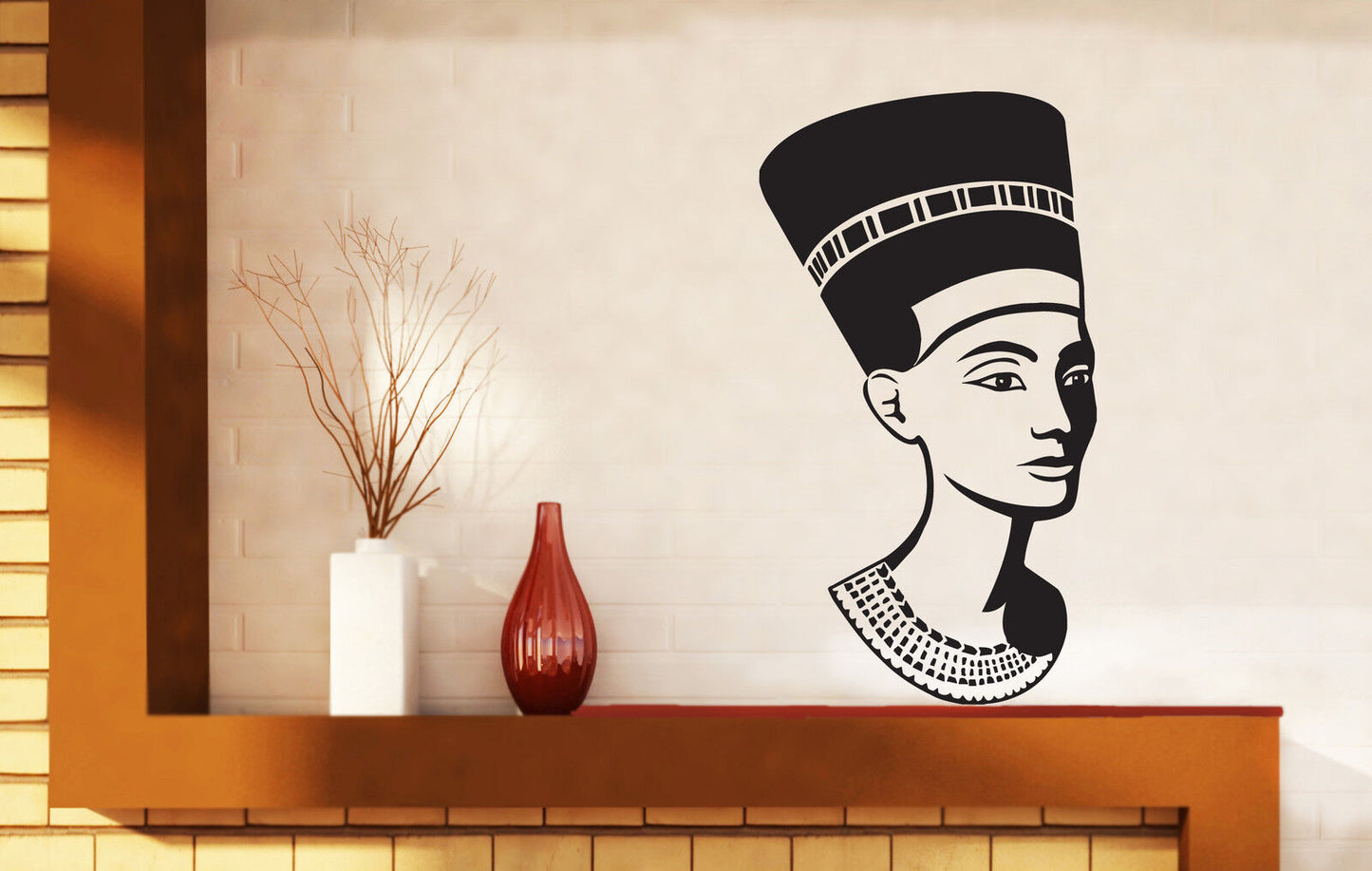 Autocollant mural en vinyle Néfertiti Pharaon Reine égyptienne ancienne Histoire Art (n070)