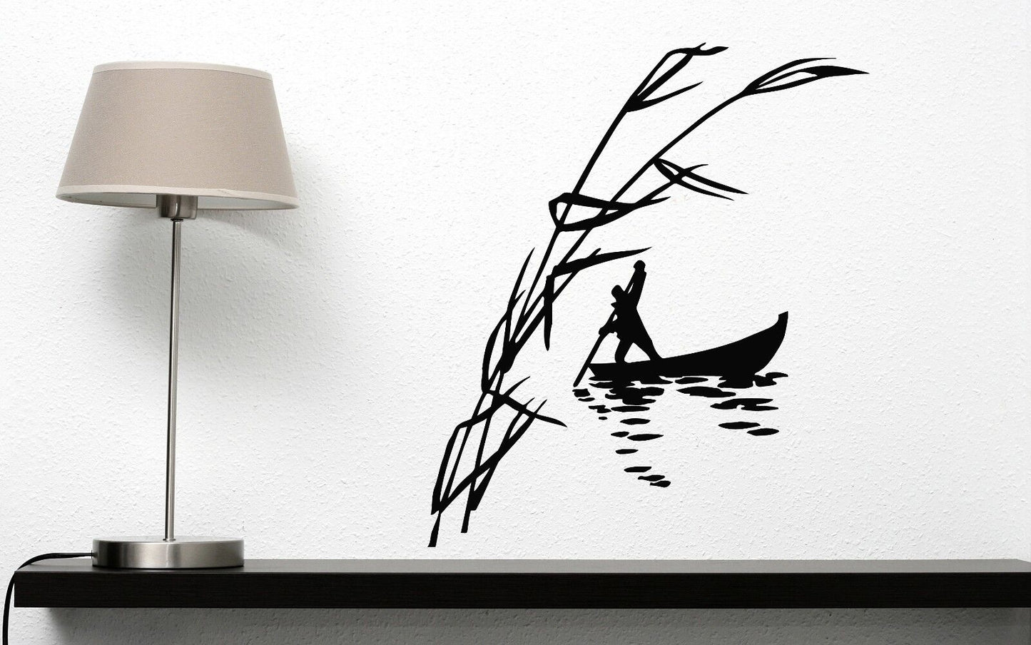 Wall Sticker Vinyl Decal Cane Water Boat Fisherman Stave (n066)