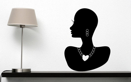 Wall Sticker Vinyl Decal Beautiful Woman Himba Ornaments Neck Ears (n075)