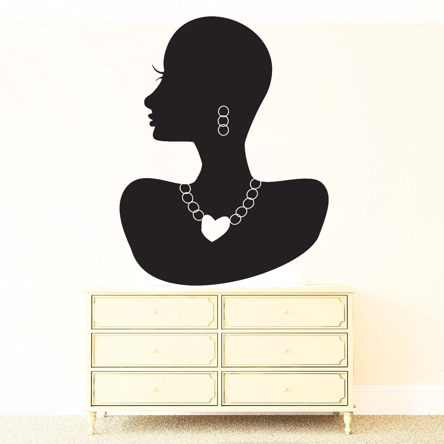 Wall Sticker Vinyl Decal Beautiful Woman Himba Ornaments Neck Ears (n075)