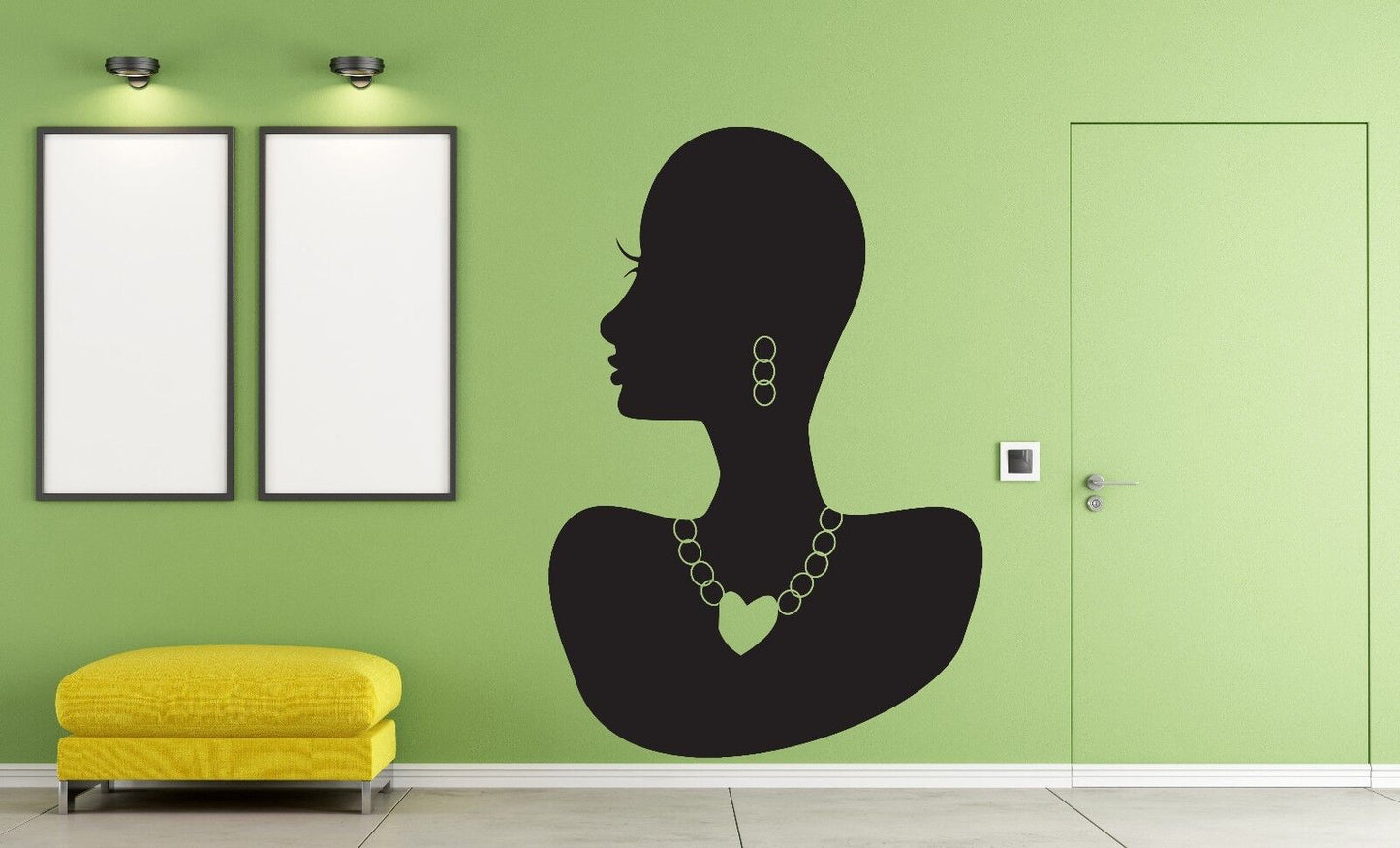 Wall Sticker Vinyl Decal Beautiful Woman Himba Ornaments Neck Ears (n075)