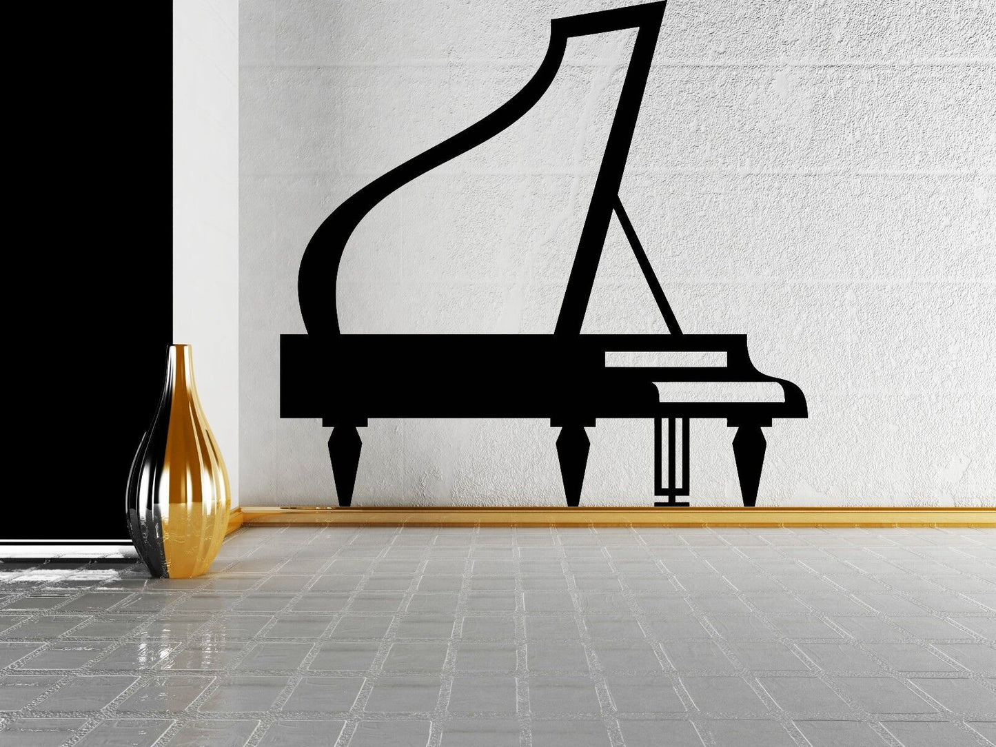 Wall Stickers Vinyl Decal Piano Concert Piano Music Room Art Decor (n076)