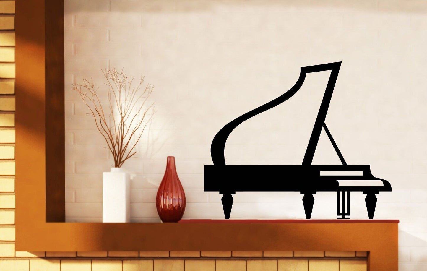 Wall Stickers Vinyl Decal Piano Concert Piano Music Room Art Decor (n076)