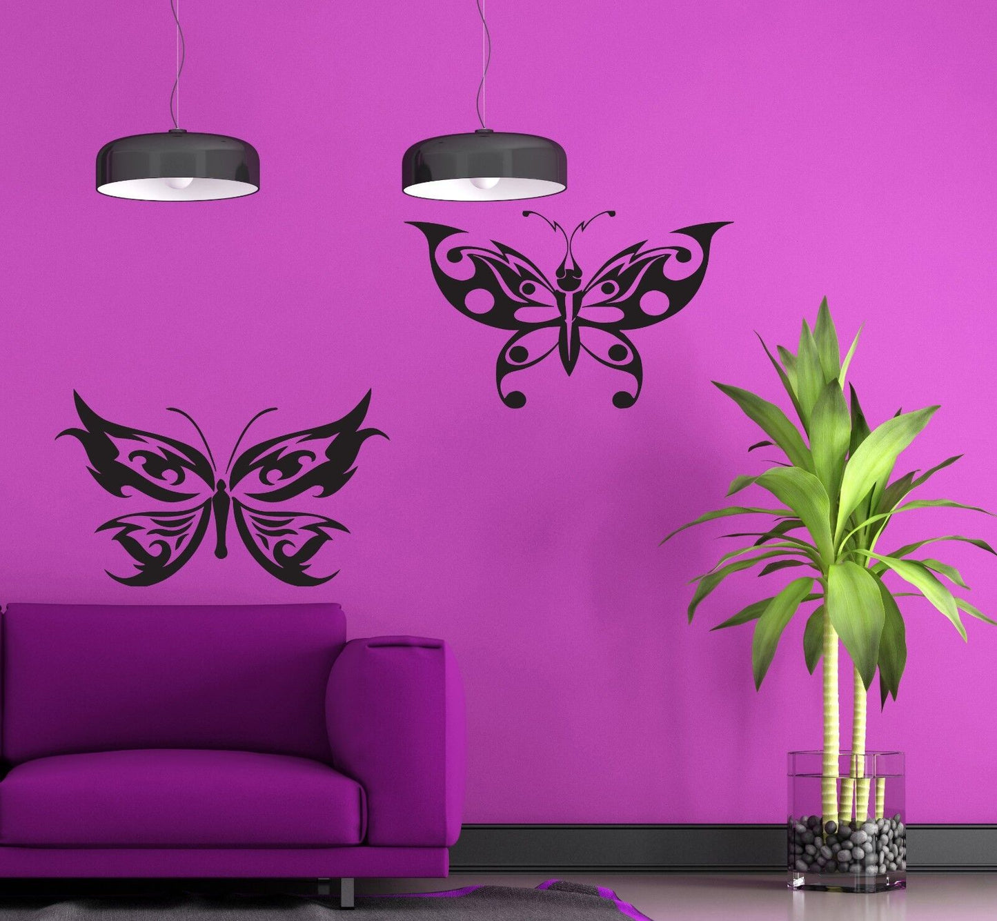 Wall Sticker Vinyl Decal Butterflies Flit Beauty Elegance Wings (n111)