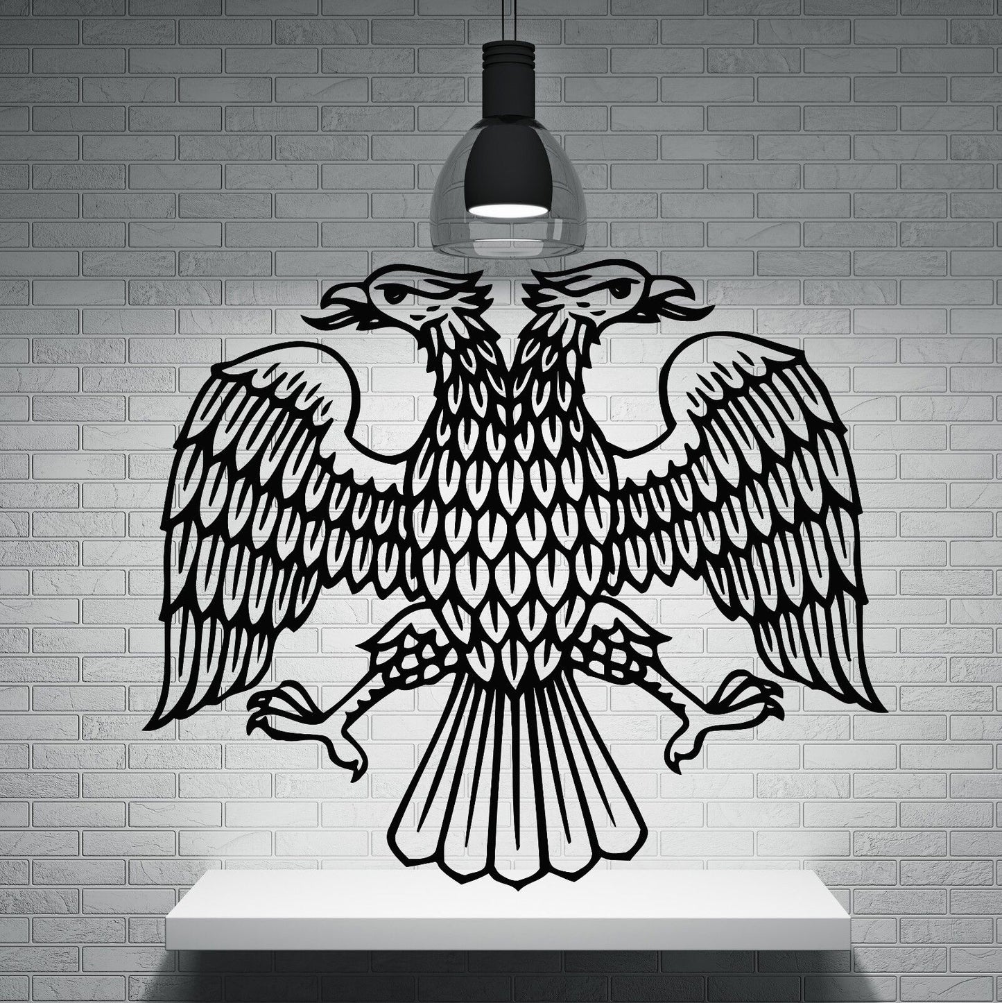 Wandaufkleber, Vinyl, Adler, heraldische Figur, Macht, Herrschaft, Vorherrschaft, Symbol (n120)