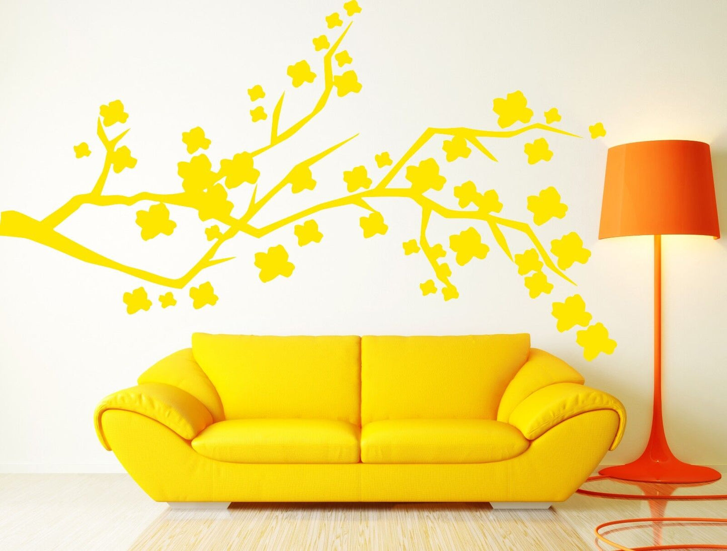 Wall Sticker Vinyl Decal Beautiful Branch of a Tree With Flowers (n122)