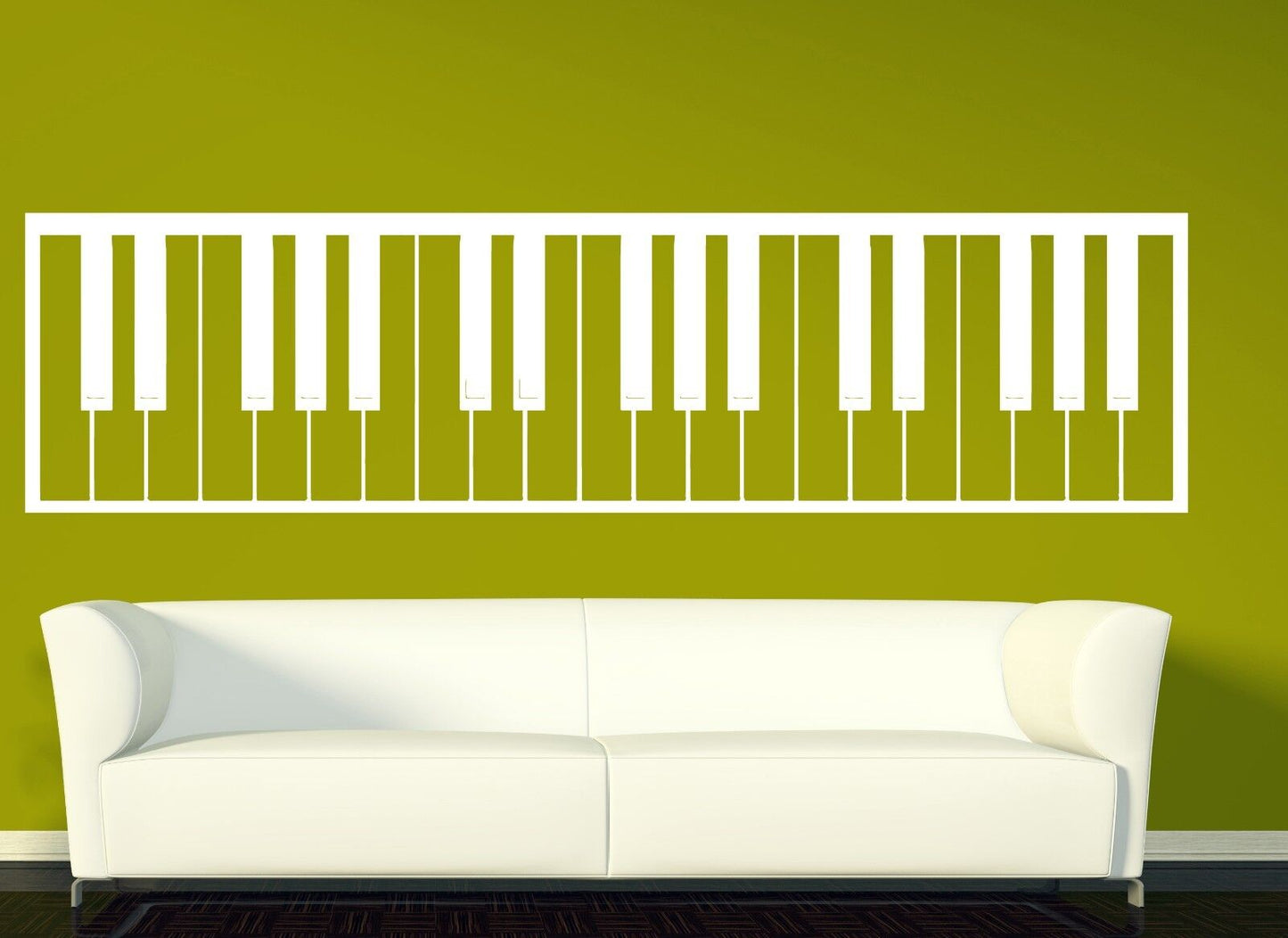 Wall Vinyl Sticker Decal Stylish Piano Keys Black White Music Notes (n109)