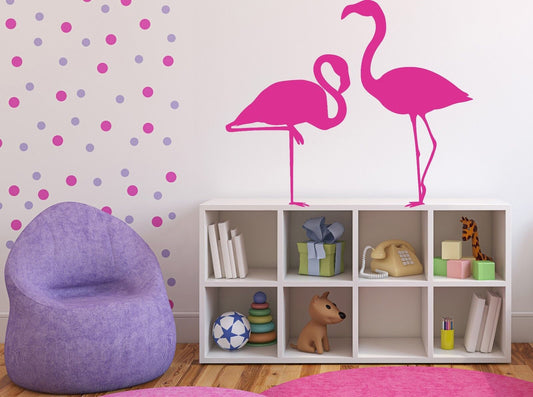 Vinyl Decal Wall Sticker Image Pink Flamingo Amazing Long Leg Bird (n130)