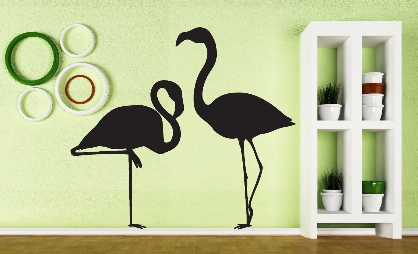 Vinyl Decal Wall Sticker Image Pink Flamingo Amazing Long Leg Bird (n130)