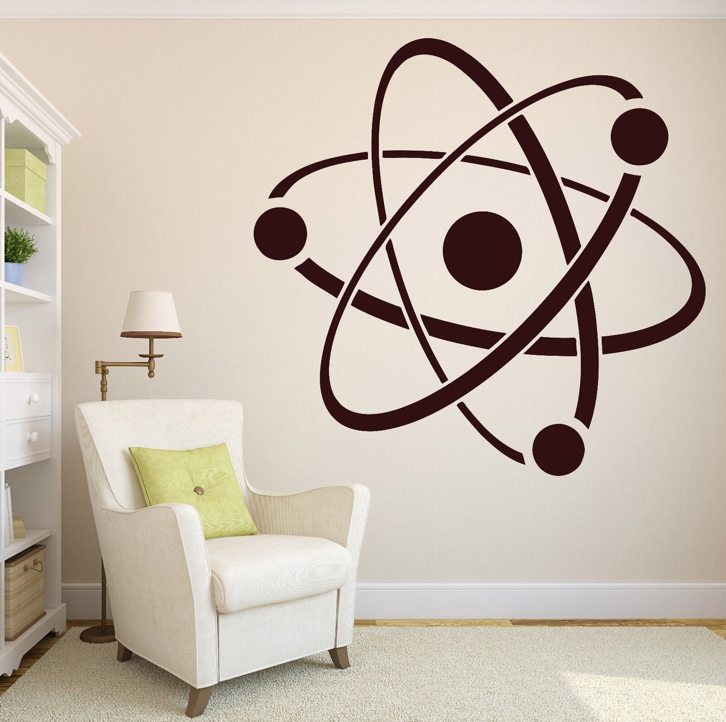 Wall Stickers Vinyl Decal Atom Molecule Chemistry Symbol Structure Core (n131)