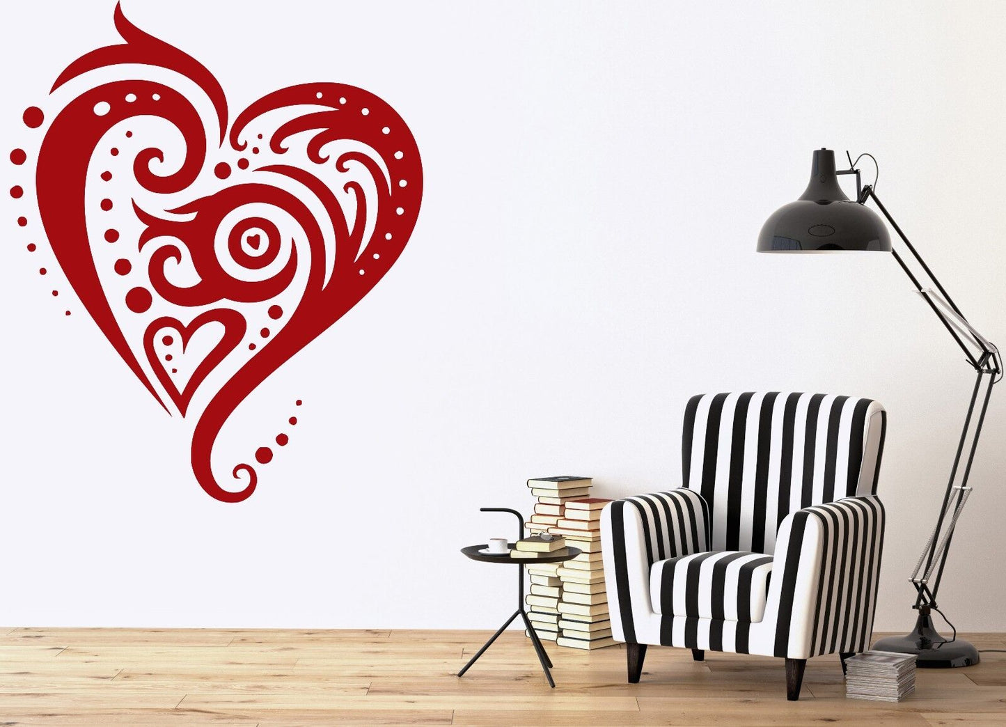 Wall Vinyl Sticker Decal Decorative Picture Heart Kiss Love (n134)