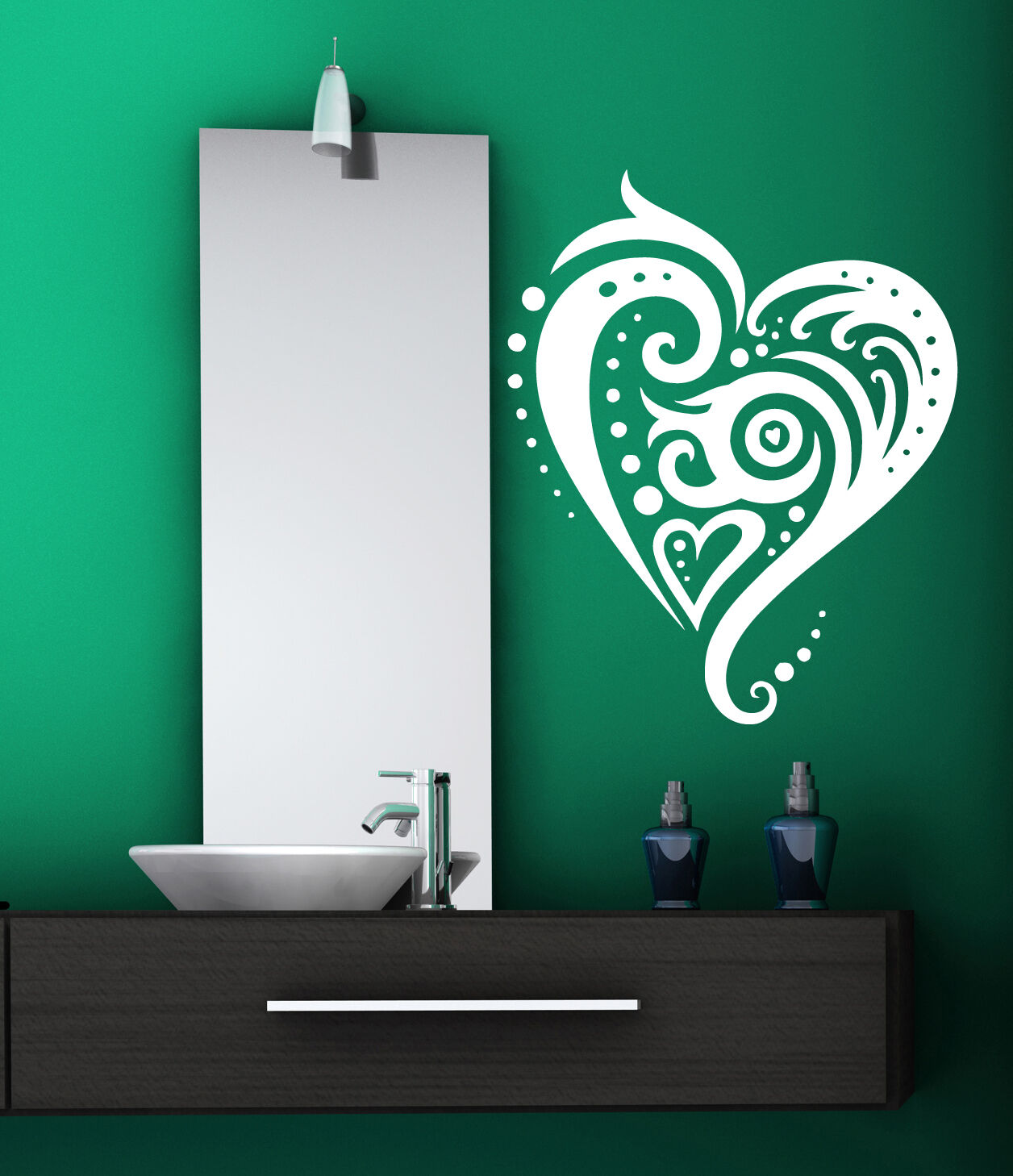 Wall Vinyl Sticker Decal Decorative Picture Heart Kiss Love (n134)