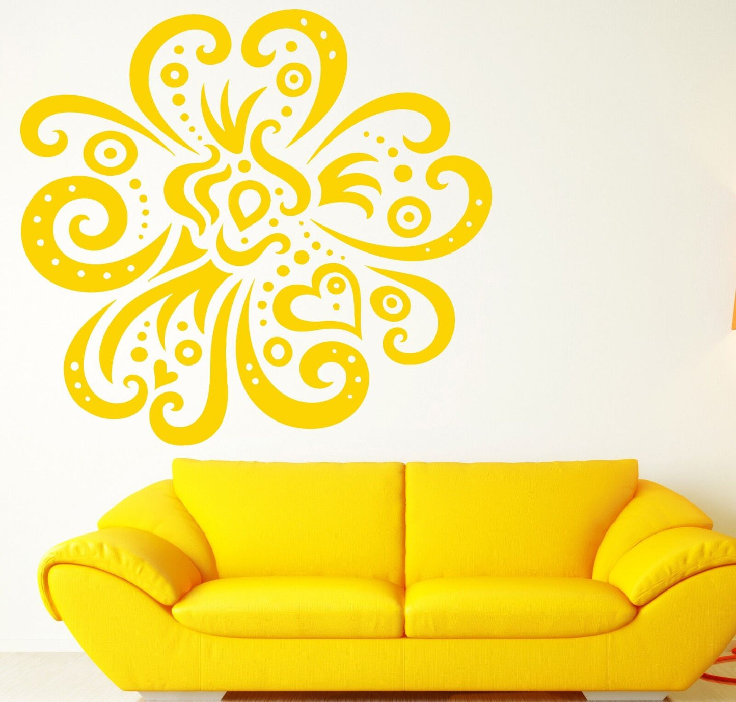 Wall Vinyl Sticker Big Exotic Flower Very Beautiful Decorative Image (n135)