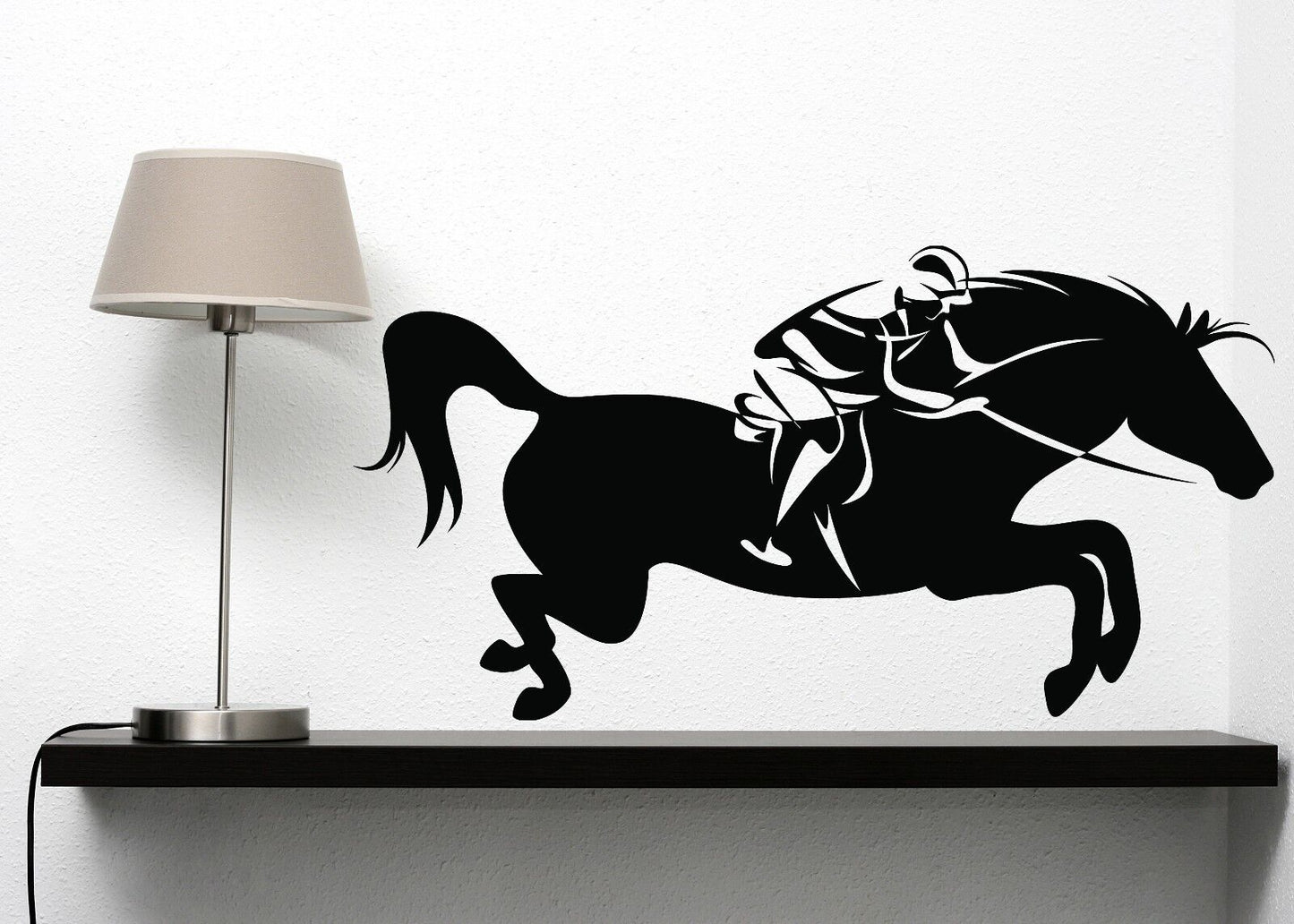 Wall Stickers Vinyl Decal Horse Jockey Racing Rider Speed Strength (n137)