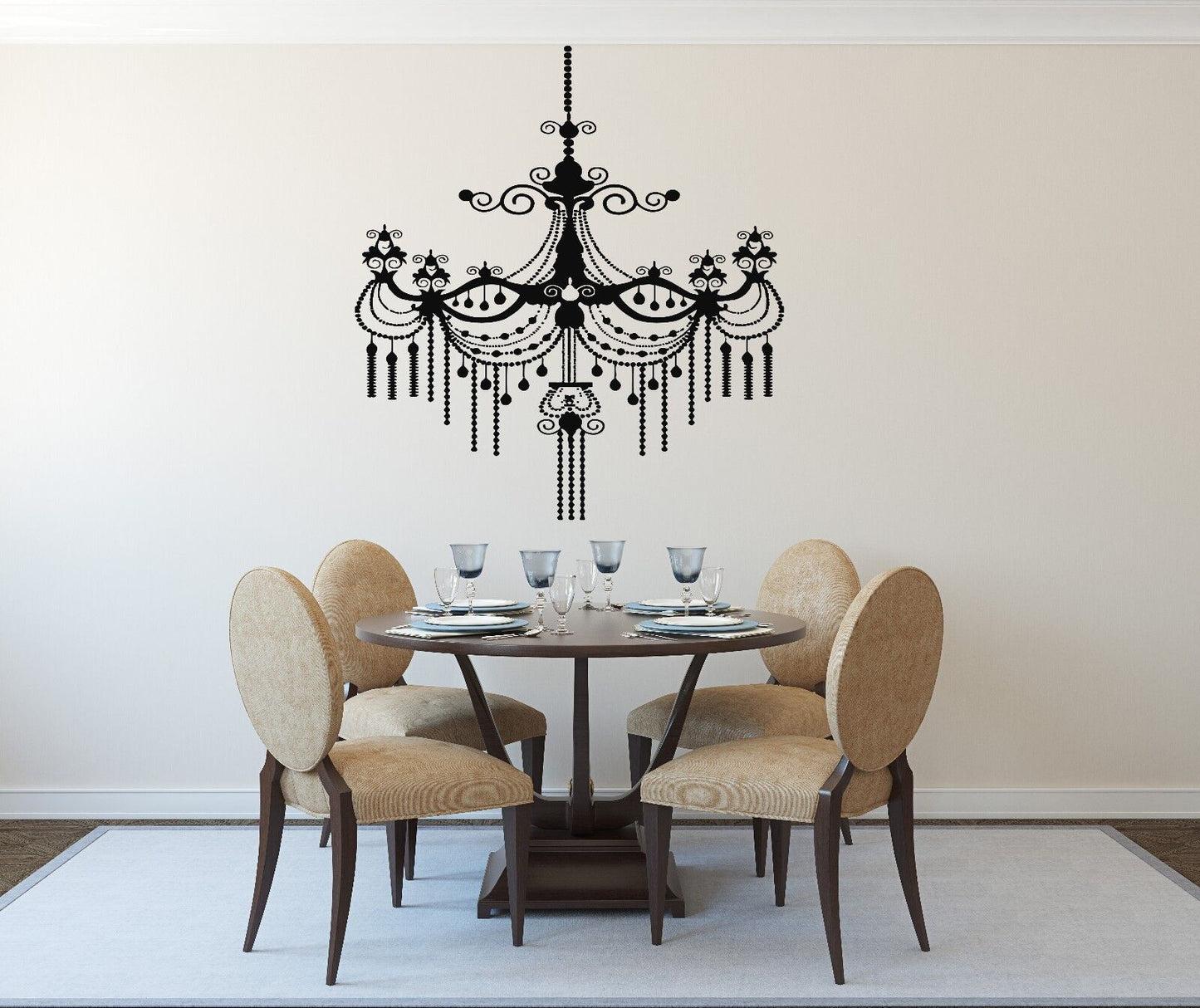 Wall Sticker Vinyl Decal Luxury Chandelier Plafond Lamp Decor (n139)