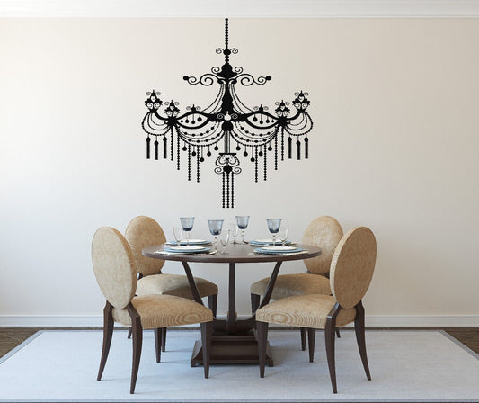 Wall Sticker Vinyl Decal Luxury Chandelier Plafond Lamp Decor (n139)