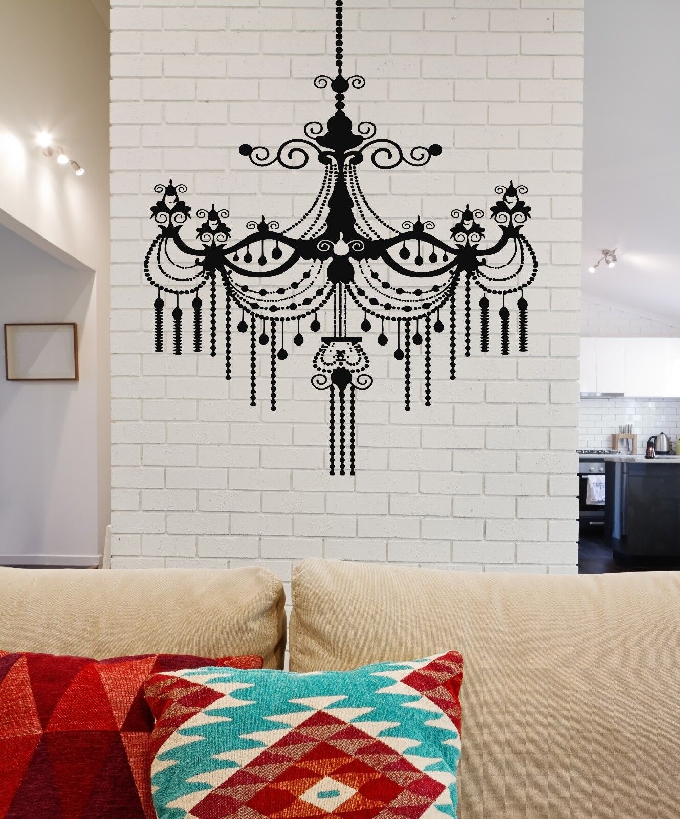 Wall Sticker Vinyl Decal Luxury Chandelier Plafond Lamp Decor (n139)