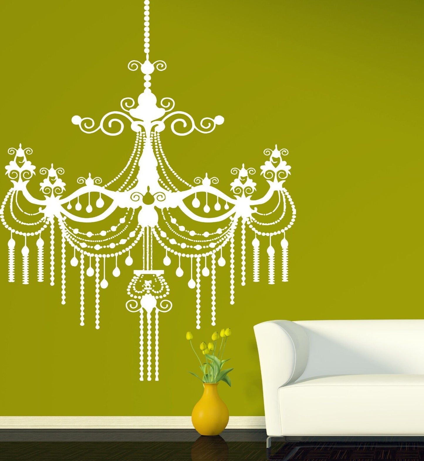 Wall Sticker Vinyl Decal Luxury Chandelier Plafond Lamp Decor (n139)