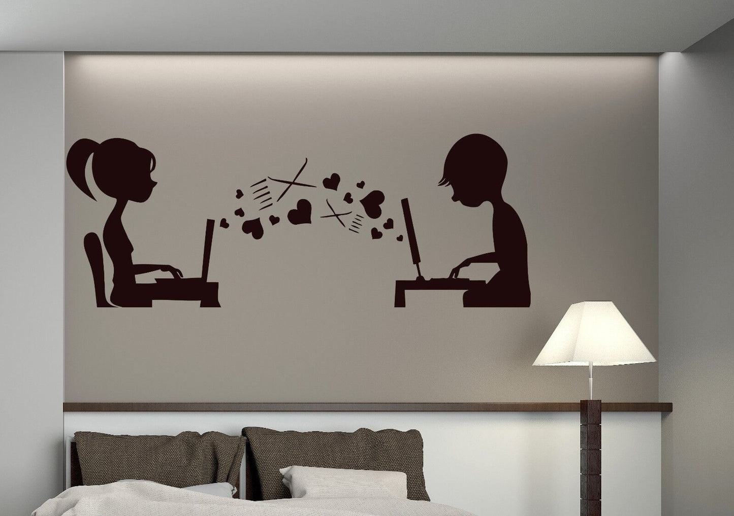 Wall Vinyl Sticker Decal Loving Correspondence Computer Assistant in Love (n146)