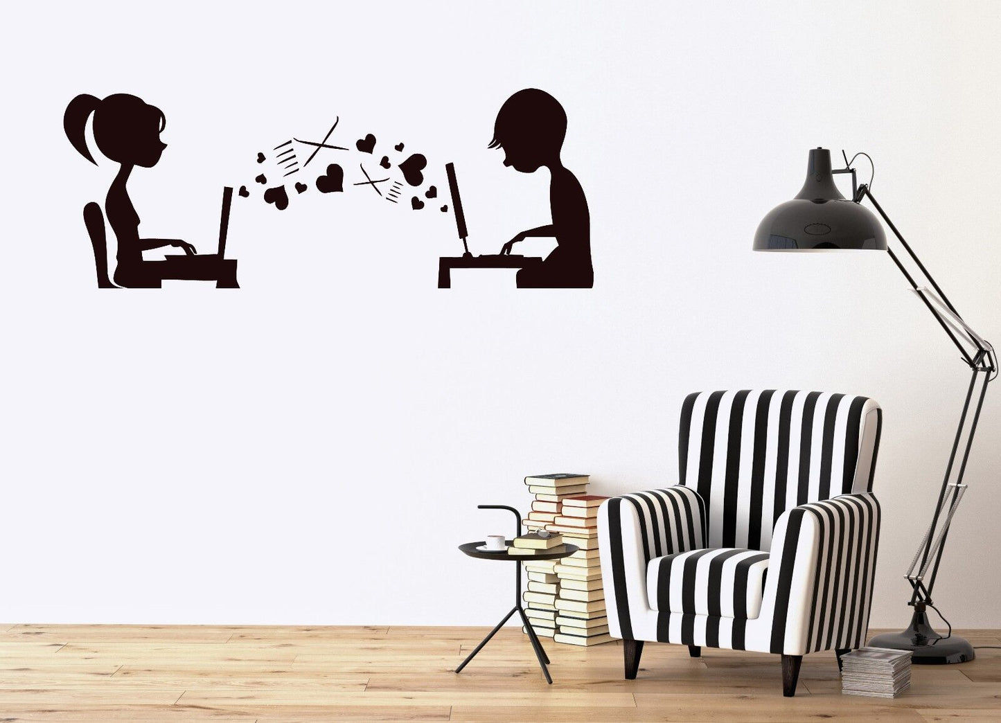 Wall Vinyl Sticker Decal Loving Correspondence Computer Assistant in Love (n146)