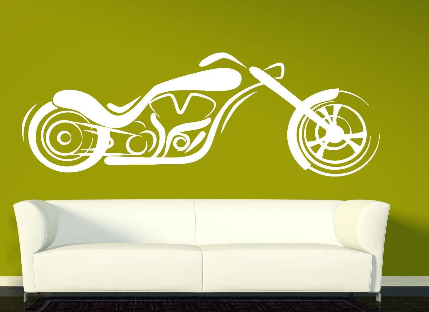 Vinyl Wall Sticker Motorbike Scooter Moped Mowerful Steering Wheel (n153)