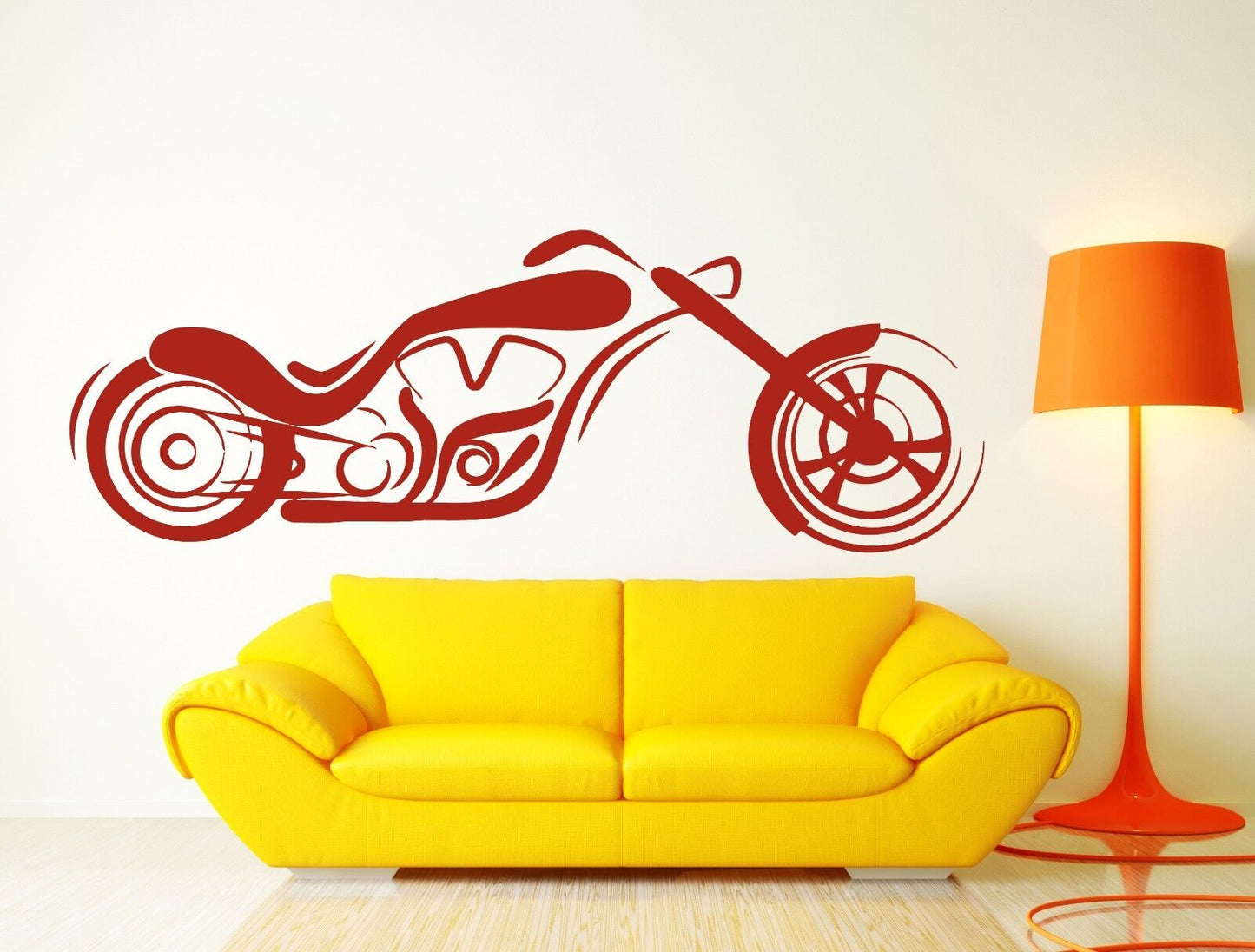 Wandtattoo/Wandaufkleber, Vinyl, für Motorrad, Roller, Moped, Mowerful, Lenkrad (n153)