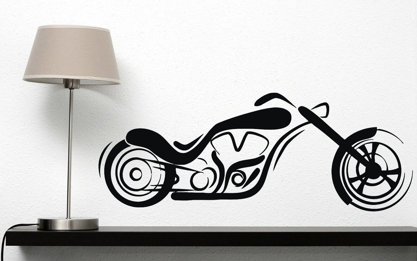 Vinyl Wall Sticker Motorbike Scooter Moped Mowerful Steering Wheel (n153)