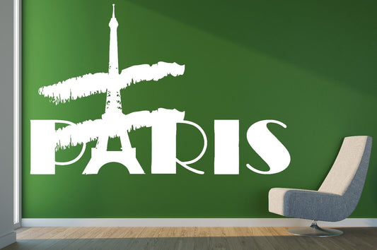 Wall Sticker Vinyl Decal Paris Eiffel Tower Architectural Attraction (n156)