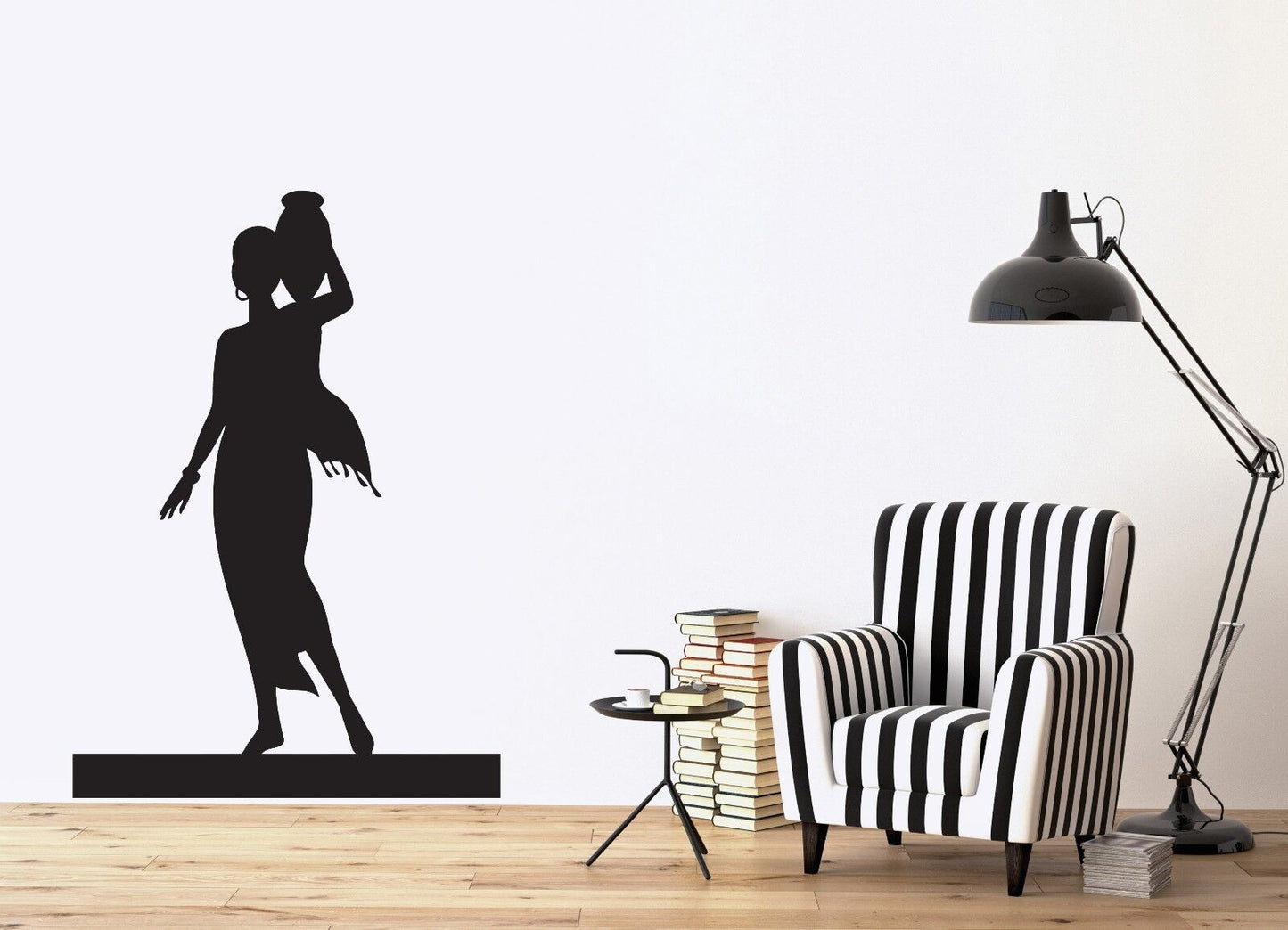 Wall Sticker Vinyl Decal Beautiful Harmonious Girl Shoulder Pitcher (n158)