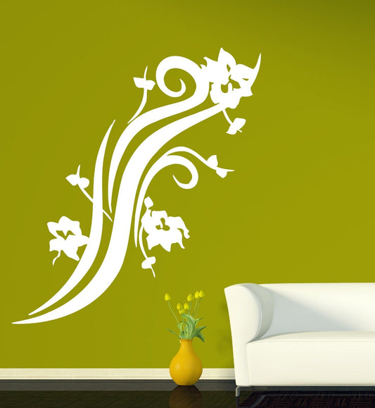 Wall Vinyl Sticker Decal Beautiful Floral Ornament for Decoration (n160)