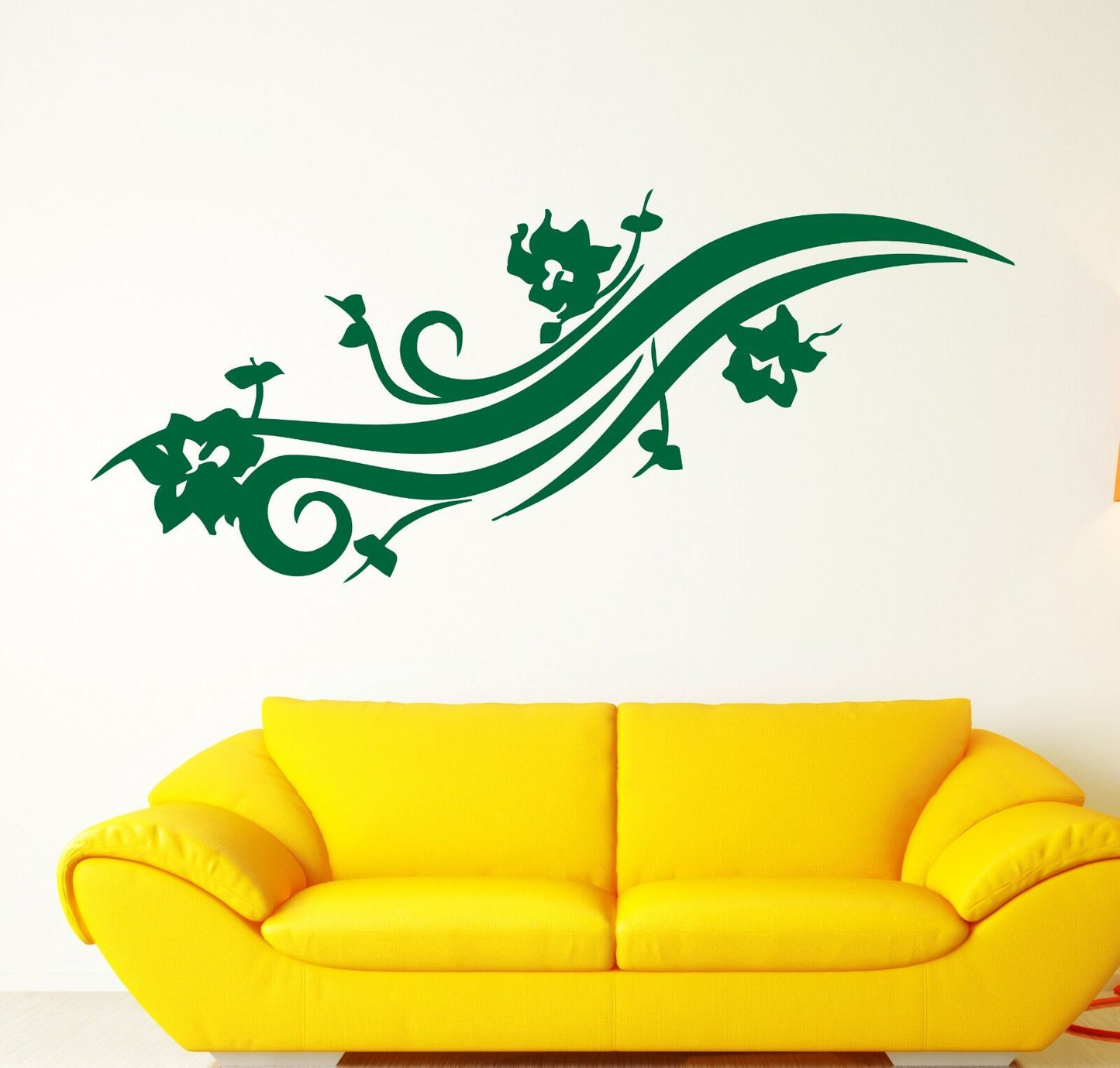 Wall Vinyl Sticker Decal Beautiful Floral Ornament for Decoration (n160)