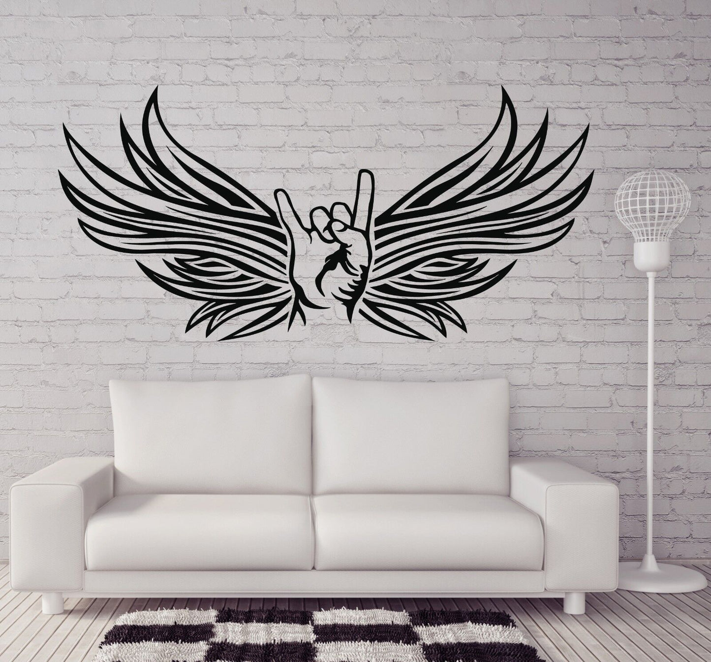 Wall Sticker Vinyl Decal Goat Rocker Sign Style Metal Musicians (n172)