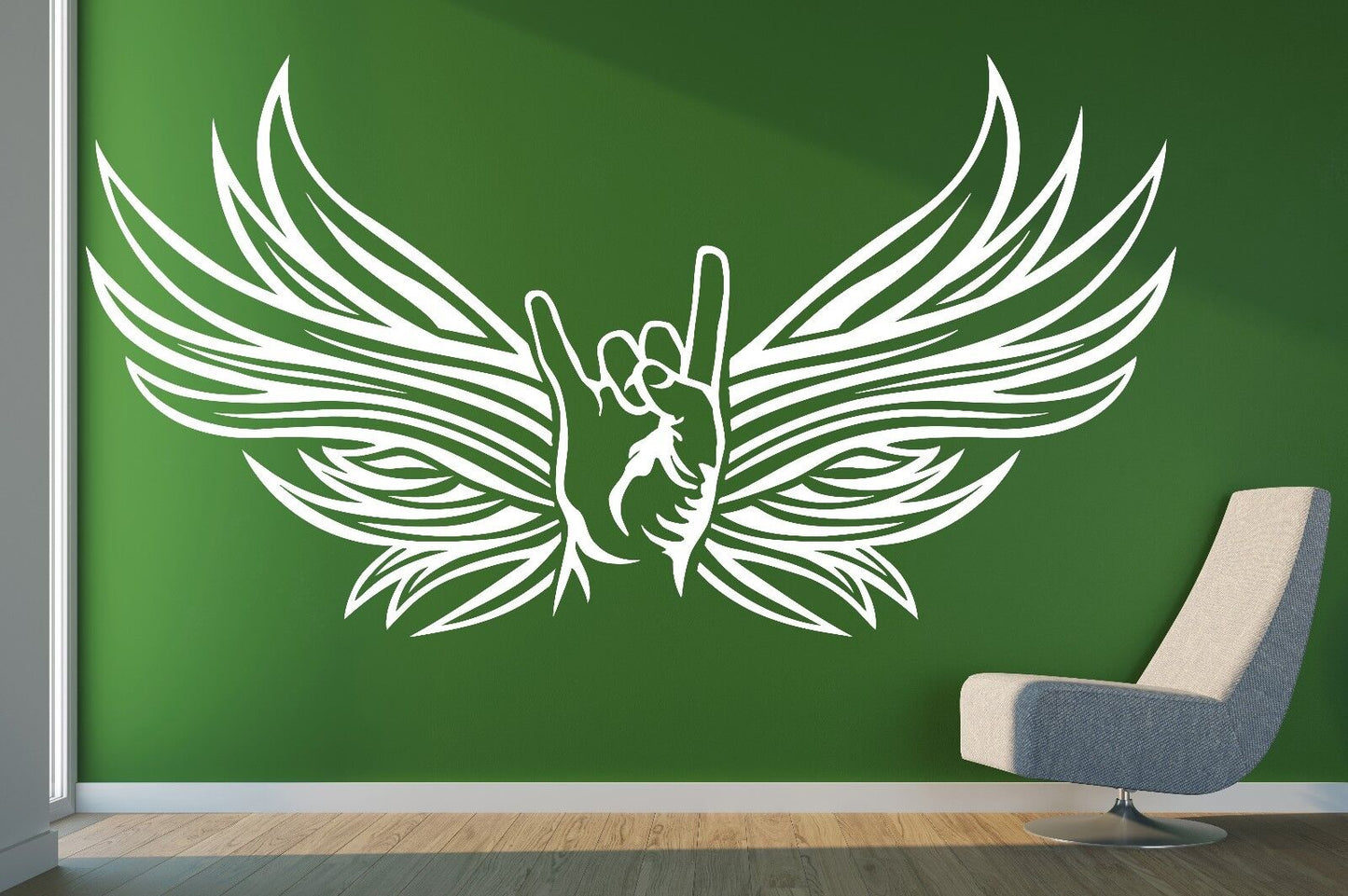 Wall Sticker Vinyl Decal Goat Rocker Sign Style Metal Musicians (n172)