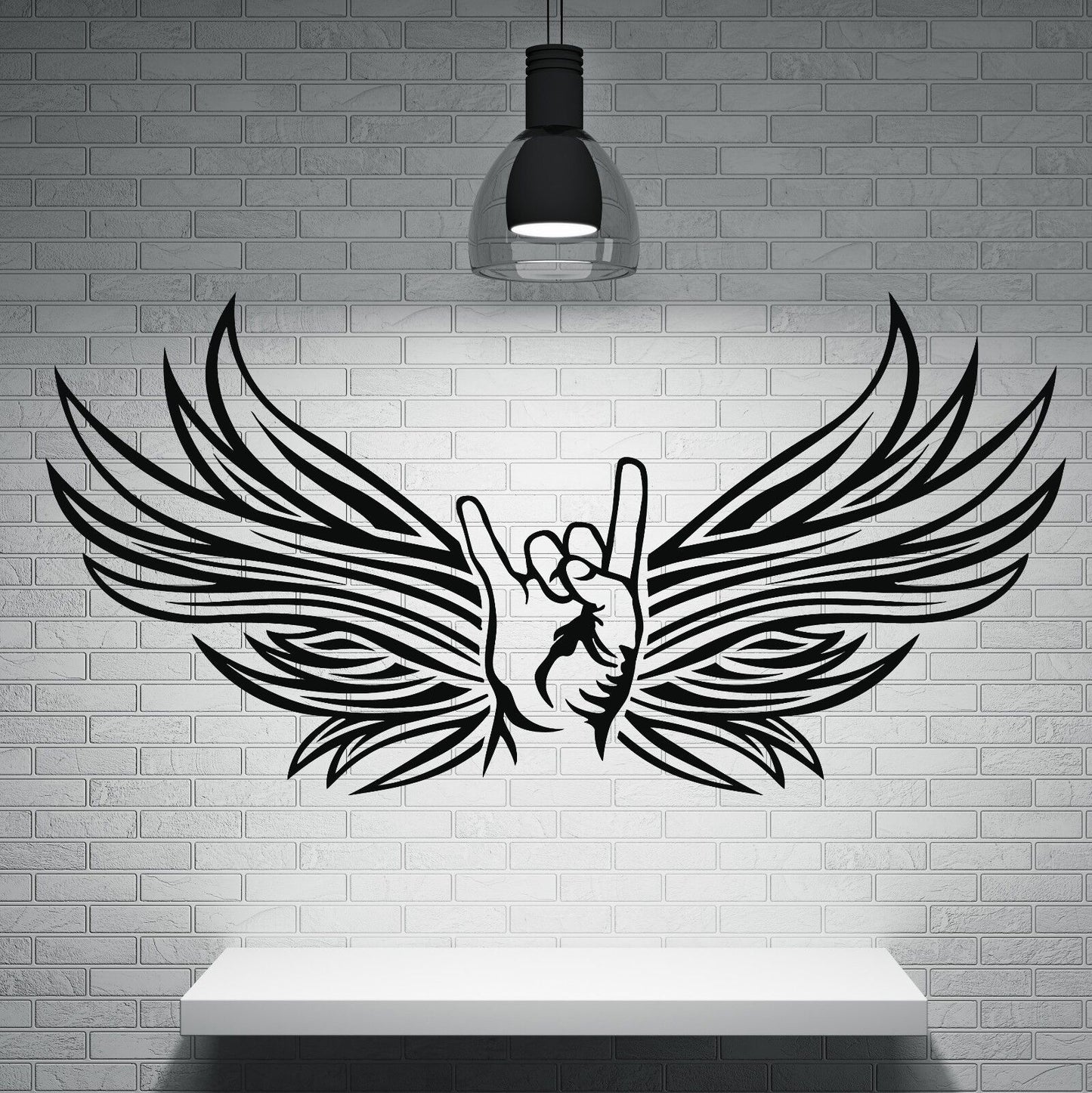 Wall Sticker Vinyl Decal Goat Rocker Sign Style Metal Musicians (n172)