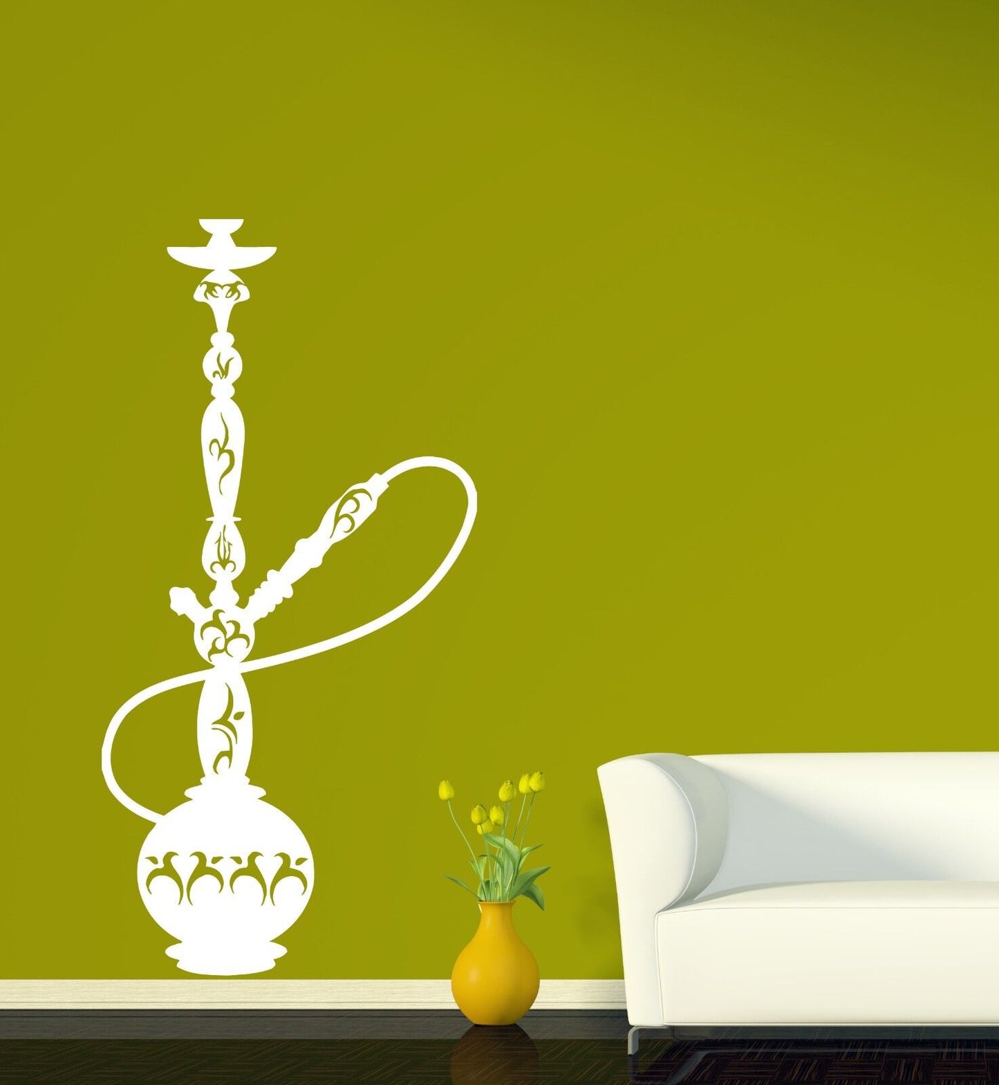 Wall Vinyl Sticker Hookah Device for Smoking Chilim Mine Water Smoke (n191)