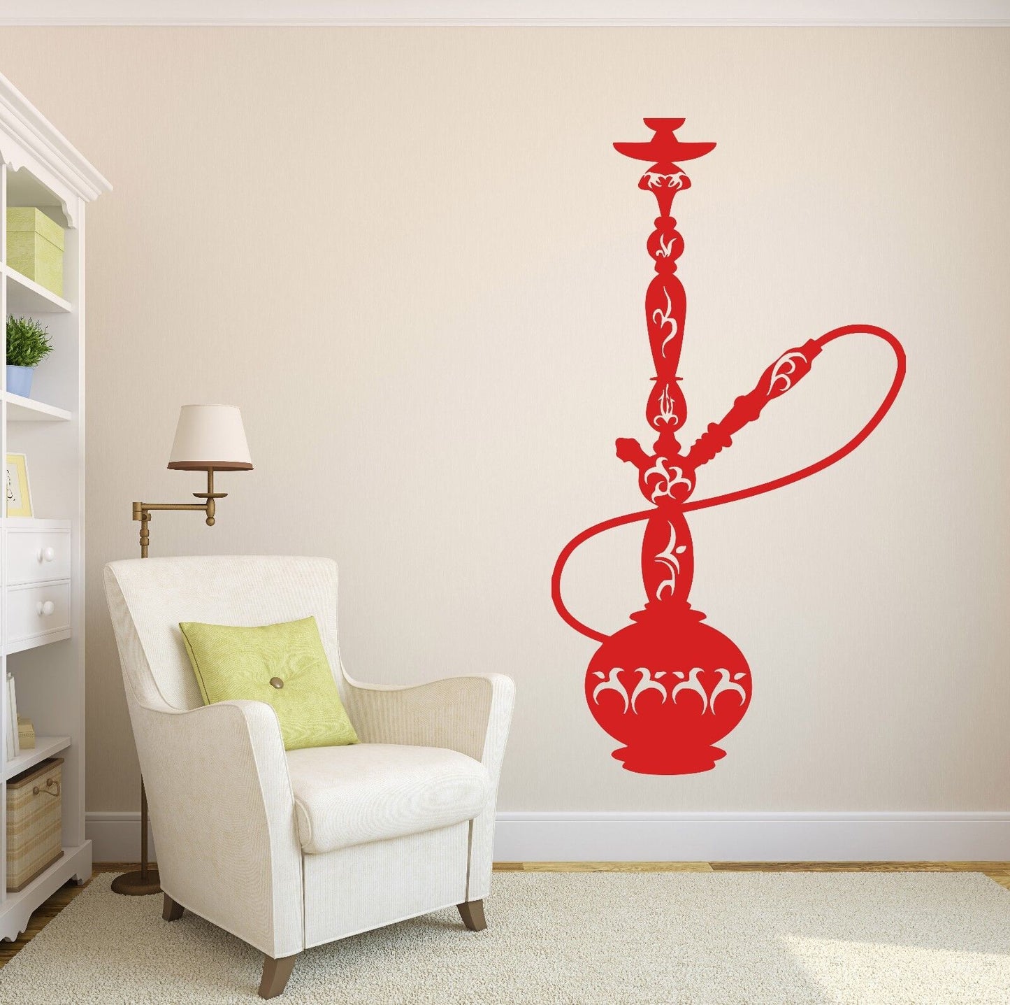 Wall Vinyl Sticker Hookah Device for Smoking Chilim Mine Water Smoke (n191)